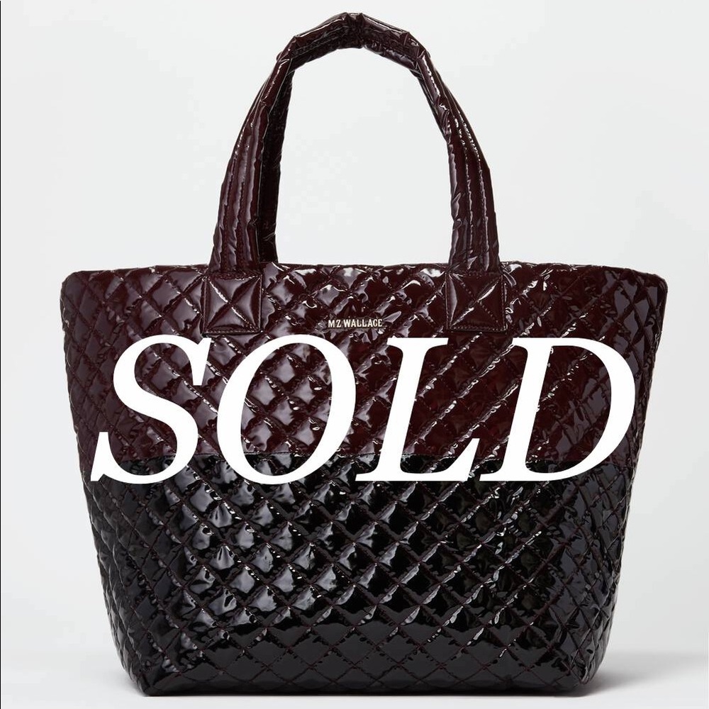 MZ Wallace Large Metro Tote (Port/Black Lacquer)